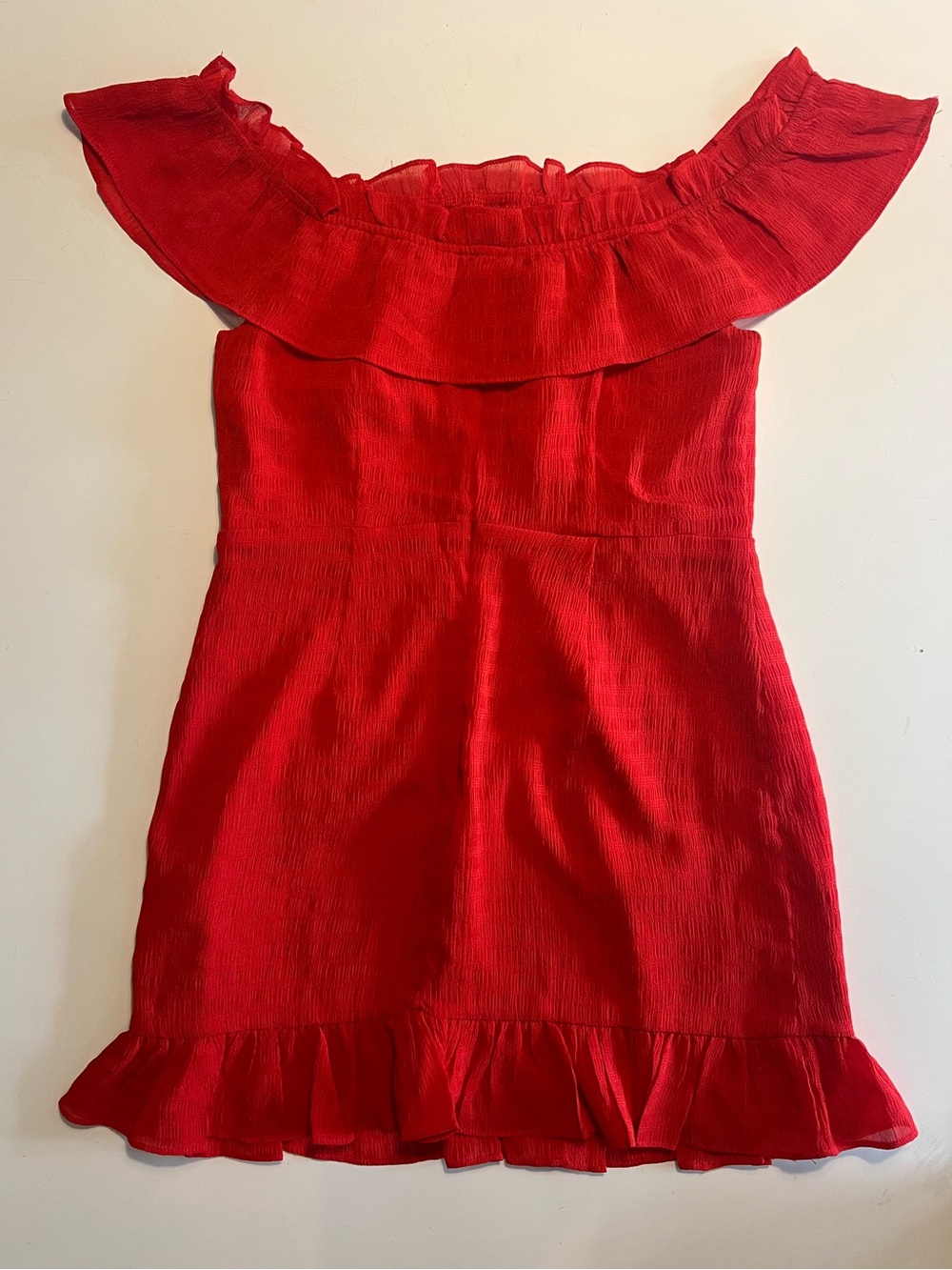 Superdown Jennifer Ruffle Mini Dress Red - Picture 6 of 9